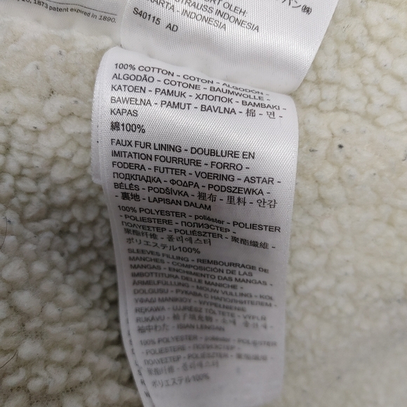 COPY Levi's long Sherpa trucker denim jacket size M - Picture 10 of 16